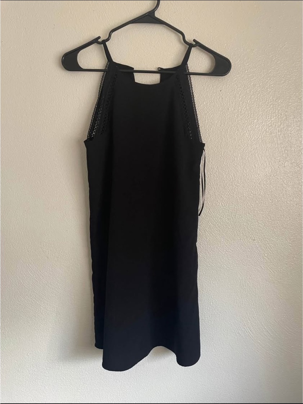 Black Halter Shift Dress - Unbranded